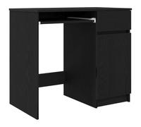 vidaXL Bureau chêne Noir 86x49x76 cm Bois d'ingénierie