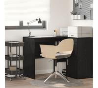 vidaXL Bureau Chêne noir Bois d'ingénierie Compact Bureau moderne