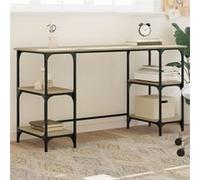 vidaXL Bureau chêne sonoma 140x50x75 cm métal et bois d'ingénierie Marron G