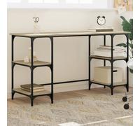 Vidaxl Bureau Chêne Sonoma 140x50x75 Cm Métal Et Bois D'ingénierie Multicolore