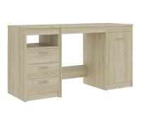 vidaXL Bureau 140x50x76 cm Aggloméré, Bois d'ingénierie – Chêne Sonoma
