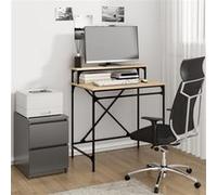 Vidaxl Bureau Chêne Sonoma 80x50x90 Cm Bois D'ingénierie Et Fer Multicolore