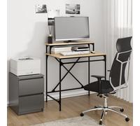 Vidaxl Bureau Chêne Sonoma 80x50x90 Cm Bois D'ingénierie Et Fer Multicolore