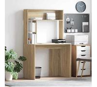 vidaXL Bureau Chêne Sonoma 91 x 50 x 149 cm Bois d'ingénierie, Bureau Moderne pour Salon, Espace de Travail Compact, Table d'étude stylée avec Rangement, Bien organisé