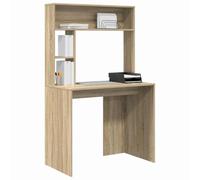vidaXL Bureau Chêne Sonoma 91 x 50 x 149 cm Bois d'ingénierie, Bureau Moderne pour Salon, Espace de Travail Compact, Table d'étude stylée avec Rangement, Bien organisé