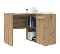 vidaXL Bureau d'angle avec tiroir Chêne Artisanal 102 x 88 x 75 cm, Bureau d'angle Moderne, Station de Travail L, Office Pratique, Bureau Ergonomique avec rangements