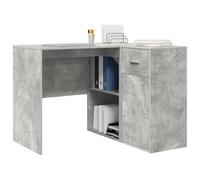 vidaXL Bureau d'angle avec tiroir Gris béton 102 x 88 x 75 cm | Avec un placard et des étagères, ce bureau a vraiment de la place pour garder toutes tes affaires en ordre Range tes livres,