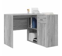 vidaXL Bureau d'angle avec tiroir Gris Sonoma 102 x 88 x 75 cm, Bureau d'angle Moderne, Station de Travail L, Office Pratique, Bureau Ergonomique avec rangements