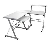 vidaXL Bureau d'angle - Blanc