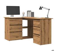 vidaXL Bureau d'angle Chêne artisanal 145x100x76 cm Bois d'ingénierie