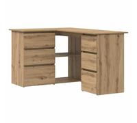 vidaXL Bureau d'angle Chêne artisanal 145x100x76 cm Bois d'ingénierie
