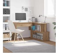 vidaXL Bureau d'angle chêne artisanal – Bois d'ingénierie 200,5 x 50 x 76 cm