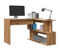 vidaXL Bureau d'angle chêne artisanal 200,5x50x76 cm bois d'ingénierie Multicolore