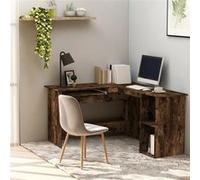 vidaXL Bureau d'angle Chêne fumé 120x140x75 cm Bois d'ingénierie