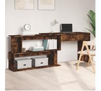 vidaXL Bureau d'angle 200x50x76 cm Bois d'ingénierie Chêne fumé 815423
