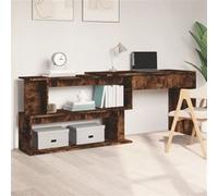 vidaXL Bureau d'angle 200x50x76 cm Bois d'ingénierie Chêne fumé 815423