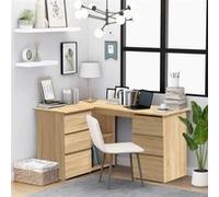 vidaXL Bureau d'angle Chêne sonoma 145x100x76 cm Aggloméré Chêne sonoma G