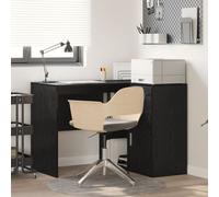 vidaXL Bureau d'angle en chêne noir 102x88x75 cm en bois d'ingénierie