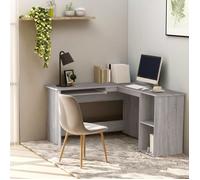 vidaXL – Bureau d'angle Sonoma gris 120×140×75 cm en bois d'ingénierie
