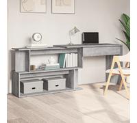 vidaXL Bureau d'angle Sonoma gris 200x50x76 cm Bois d'ingénierie