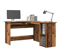 vidaXL Bureau d'angle Vieux bois - Bois d'ingénierie 120x140x75 cm Marron