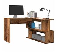 vidaXL Bureau d'angle Vieux Bois 200,5x50x76 cm Bois d'ingénierie, Bureau, Bureau d'écriture, Bureau d'ordinateur, Bureau de Travail, Bureau d'étude