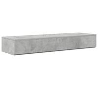 vidaXL Bureau d'appoint gris béton, 130 x 40 x 19,5 cm, en panneaux de particules