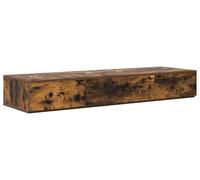 vidaXL Bureau d'appoint, imitation chêne fumé, 110 x 40 x 19,5 cm, panneau de particules