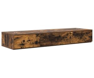 vidaXL Bureau d'appoint, imitation chêne fumé, 110 x 40 x 19,5 cm, panneau de particules