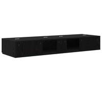 vidaXL Bureau d'appoint noir imitation chêne, 130 x 40 x 19,5 cm