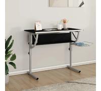 VIDAXL Bureau d'artisanat Noir et gris