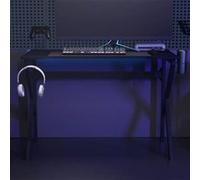 vidaXL Bureau de jeu avec pieds en forme de K Noir 110x60x75 cm Noir G