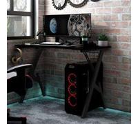vidaXL Bureau de jeu avec pieds en forme de Y Noir 110x60x75 cm