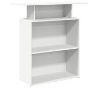 vidaXL Bureau de réception en bois d'ingénierie Blanc 100x40x104 cm