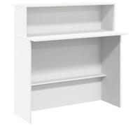 vidaXL Bureau de réception Blanc 100x50x103,5 cm Bois d'ingénierie