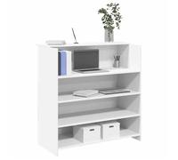 vidaXL Bureau de réception Blanc 100x50x103,5 cm Bois d'ingénierie