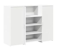 vidaXL Bureau de réception Blanc 135x50x103,5 cm Bois d'ingénierie