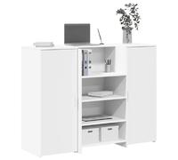 vidaXL Bureau de Réception - Blanc