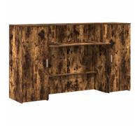 vidaXL Bureau de réception Chêne fumé 180x50x103,5 cm Bois d'ingénierie
