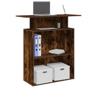 Vidaxl Bureau de réception - Chêne fumé
