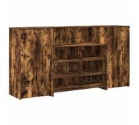 vidaXL Bureau de réception 200x50x103,5 cm – Chêne fumé – Bois d'ingénierie