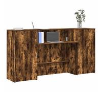 Vidaxl Bureau De Réception Chêne Fumé 200x50x103,5cm Bois D'ingénierie Multicolore