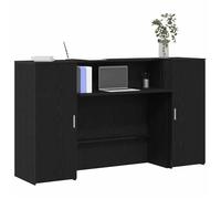 Vidaxl Bureau De Réception Chêne Noir 180x50x103,5cm Bois D'ingénierie Multicolore