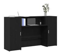 Vidaxl Bureau De Réception Chêne Noir 180x50x103,5cm Bois D'ingénierie Multicolore