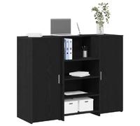 Vidaxl Bureau De Réception Chêne Noir 135x50x103,5cm Bois D'ingénierie Multicolore