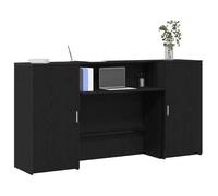 vidaXL Bureau de réception chêne noir 200x50x103,5cm bois d'ingénierie 3324215