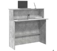 vidaXL Bureau de réception Gris béton 100x50x103,5 cm Bois d'ingénierie