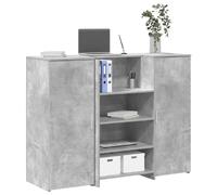 vidaXL Bureau de réception - Gris béton