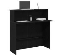 vidaXL Bureau de réception Noir 100x50x103,5 cm Bois d'ingénierie