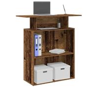 vidaXL Bureau de réception Vieux Bois – Bois d'ingénierie 100x40x104 cm